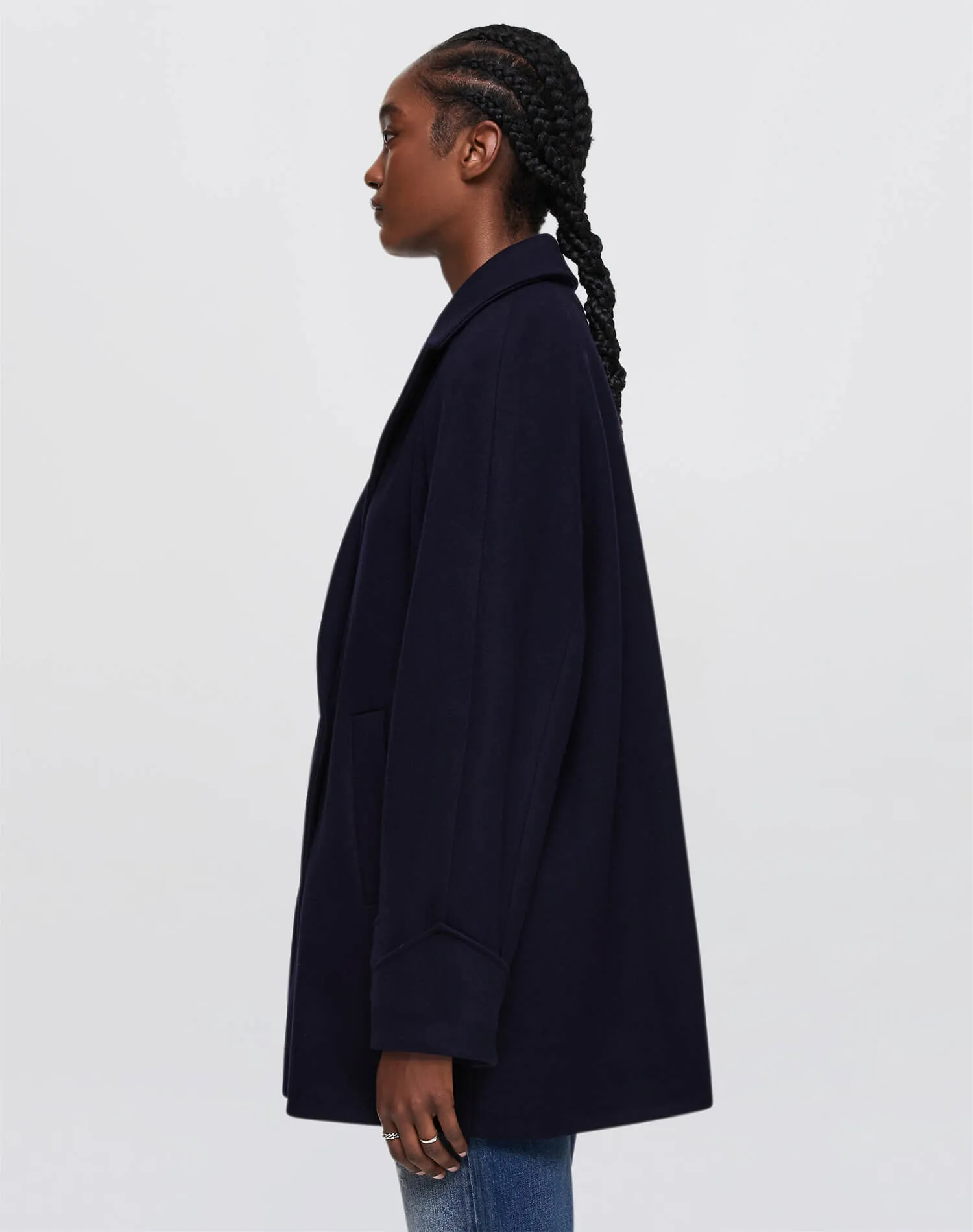 Oversized Peacoat - Navy