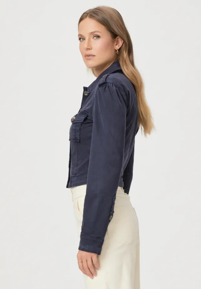 Paige Cropped Pacey Jacket Navy