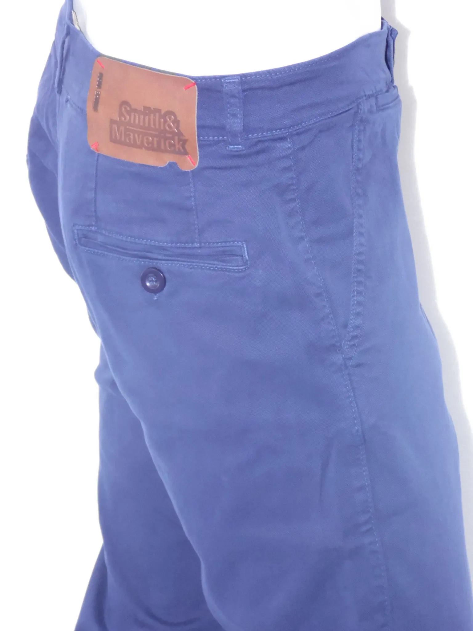 Pantalone uomo Smith & Maverick in cotone chinos stretch con tasca laterale