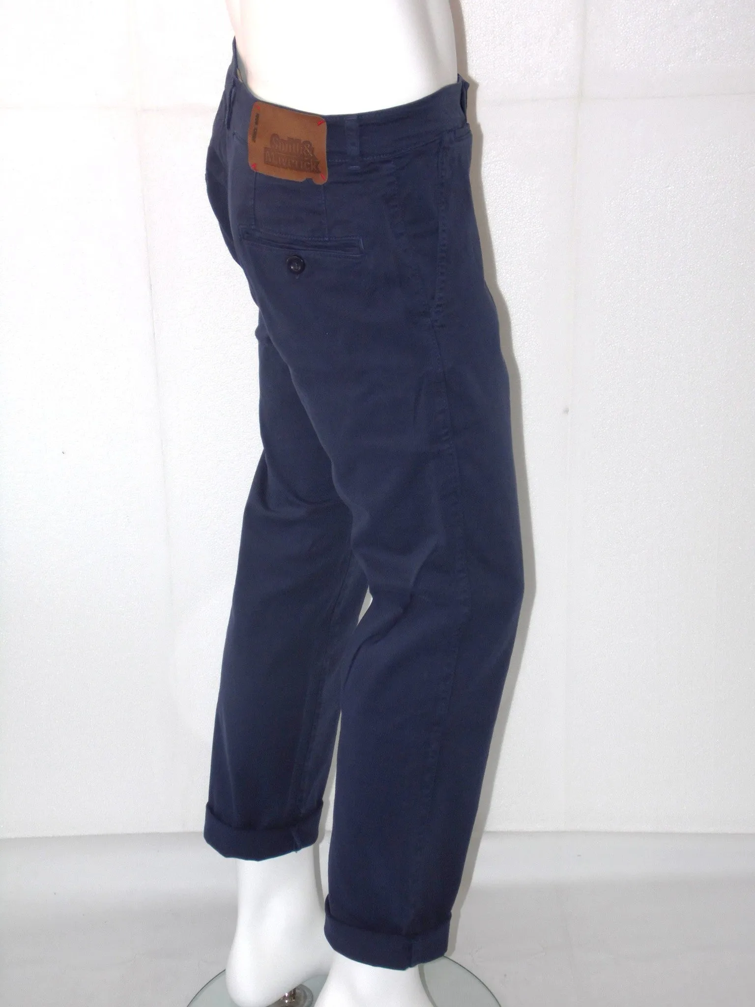 Pantalone uomo Smith & Maverick in cotone chinos stretch con tasca laterale