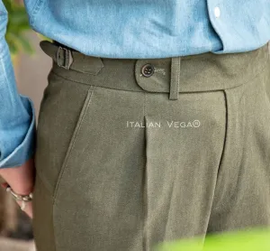 Pebble Italian Elegant Gurkha Trousers by Italian Vega®