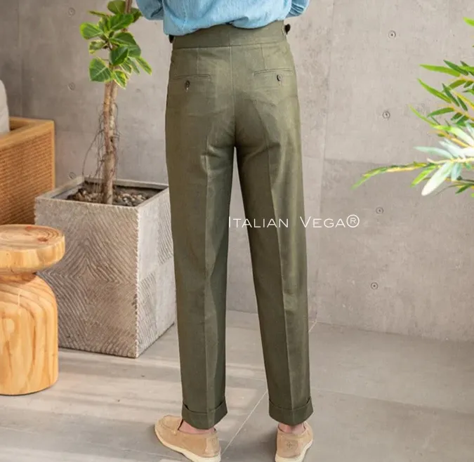 Pebble Italian Elegant Gurkha Trousers by Italian Vega®