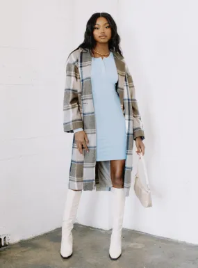 Penelope Coat Brown Check