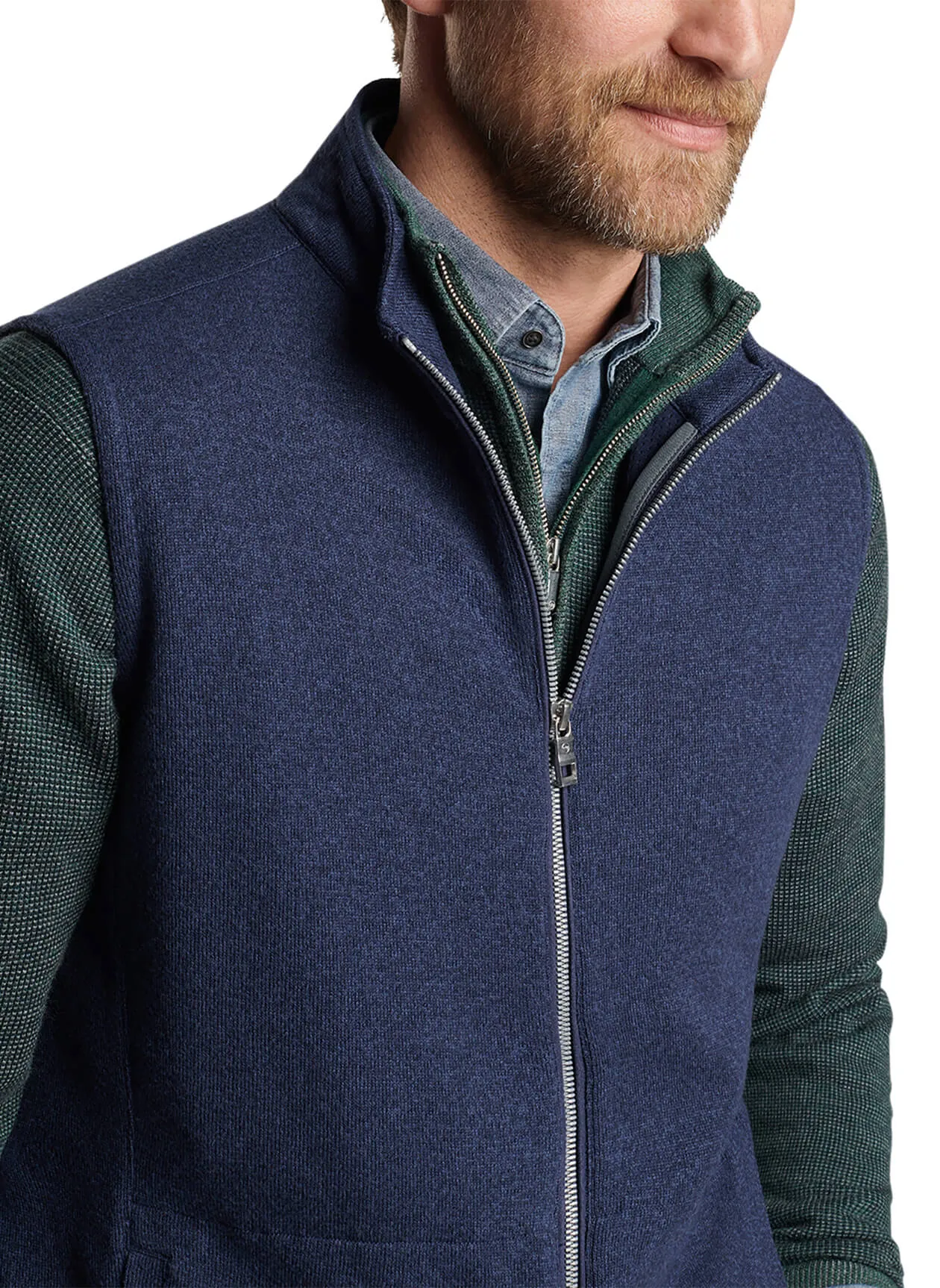 Peter Millar Crown Sweater Custom Fleece Vests, Navy