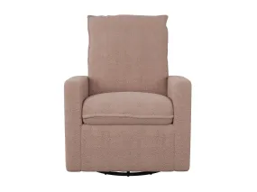 Pink Boucle Glider Recliner Chair