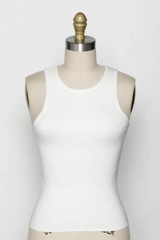 Plain As Day Round Neck Knit Sweater Tank Top (Assorted Colors)