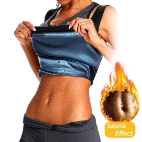 Plus Size Polymer Sauna Sweat Vest for Women Heat Trapping Sweat Sauna Shaper Shirt Workout Weight Loss Tank Top (FH)(FHW1)(1U31)(1U24)