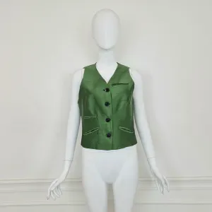 Prada | Gilet vintage seta verde