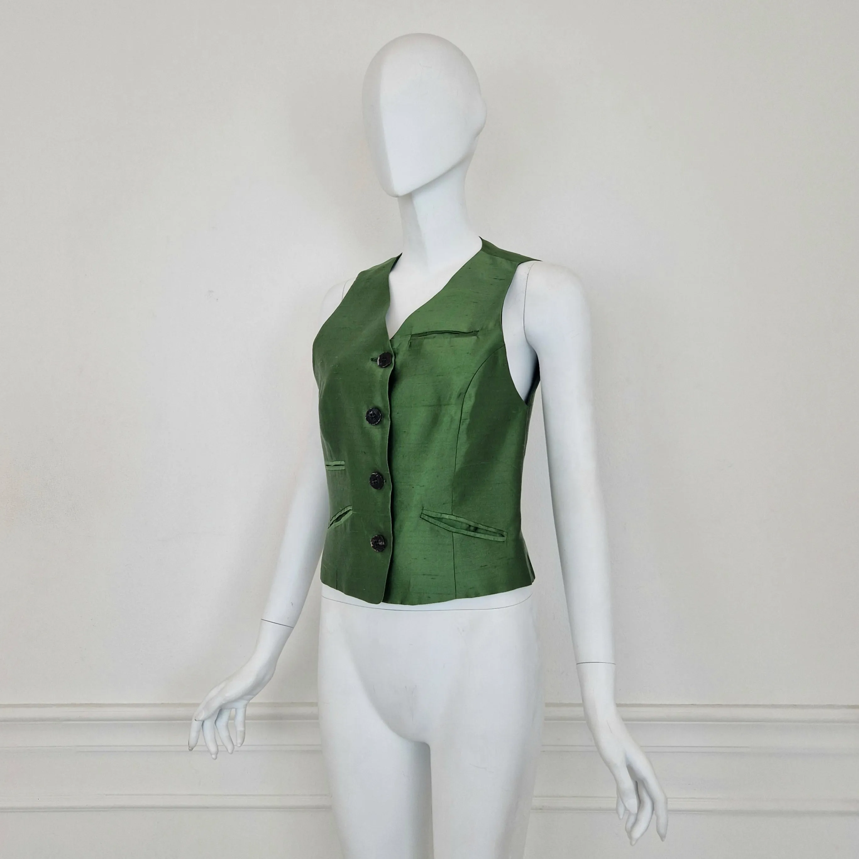 Prada | Gilet vintage seta verde