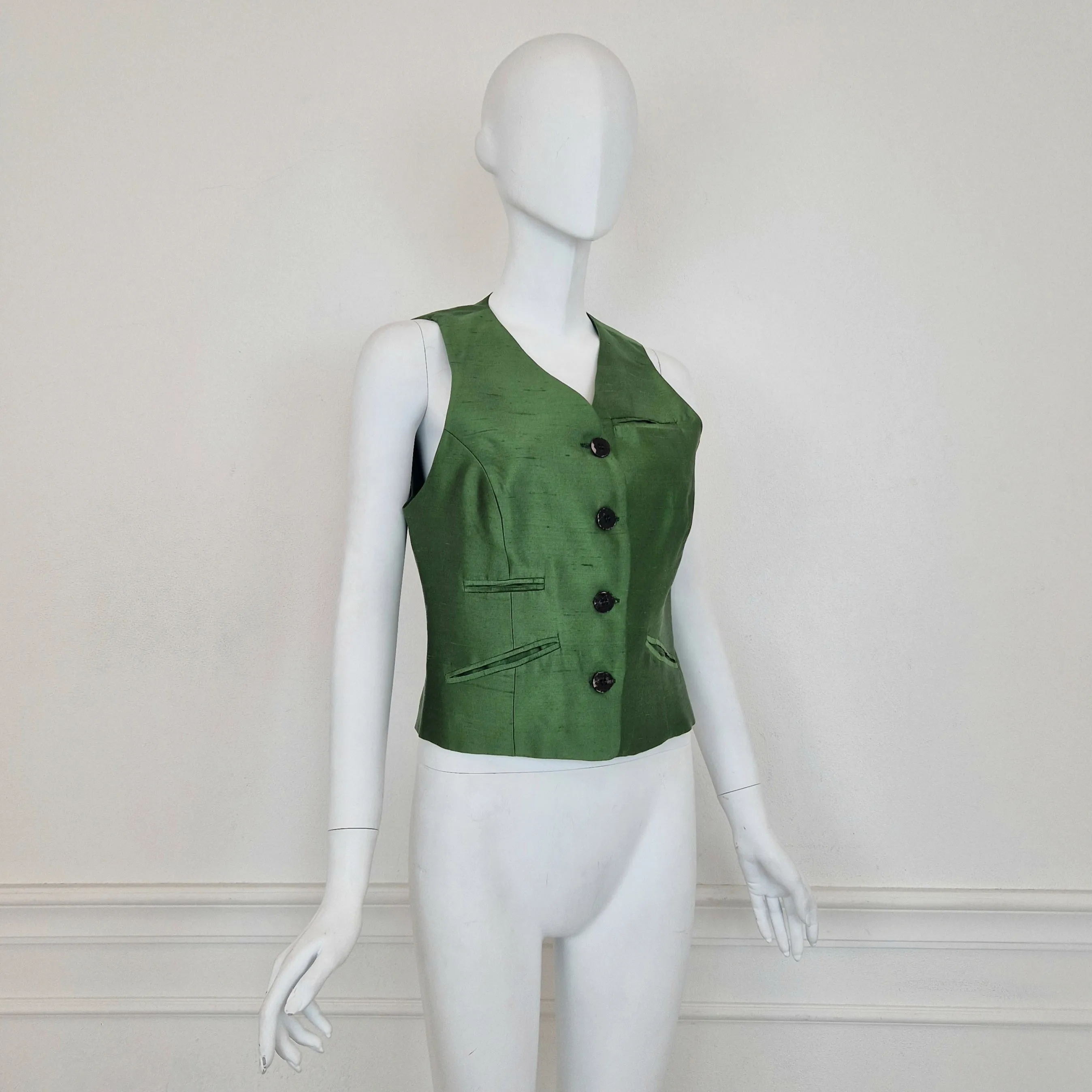 Prada | Gilet vintage seta verde