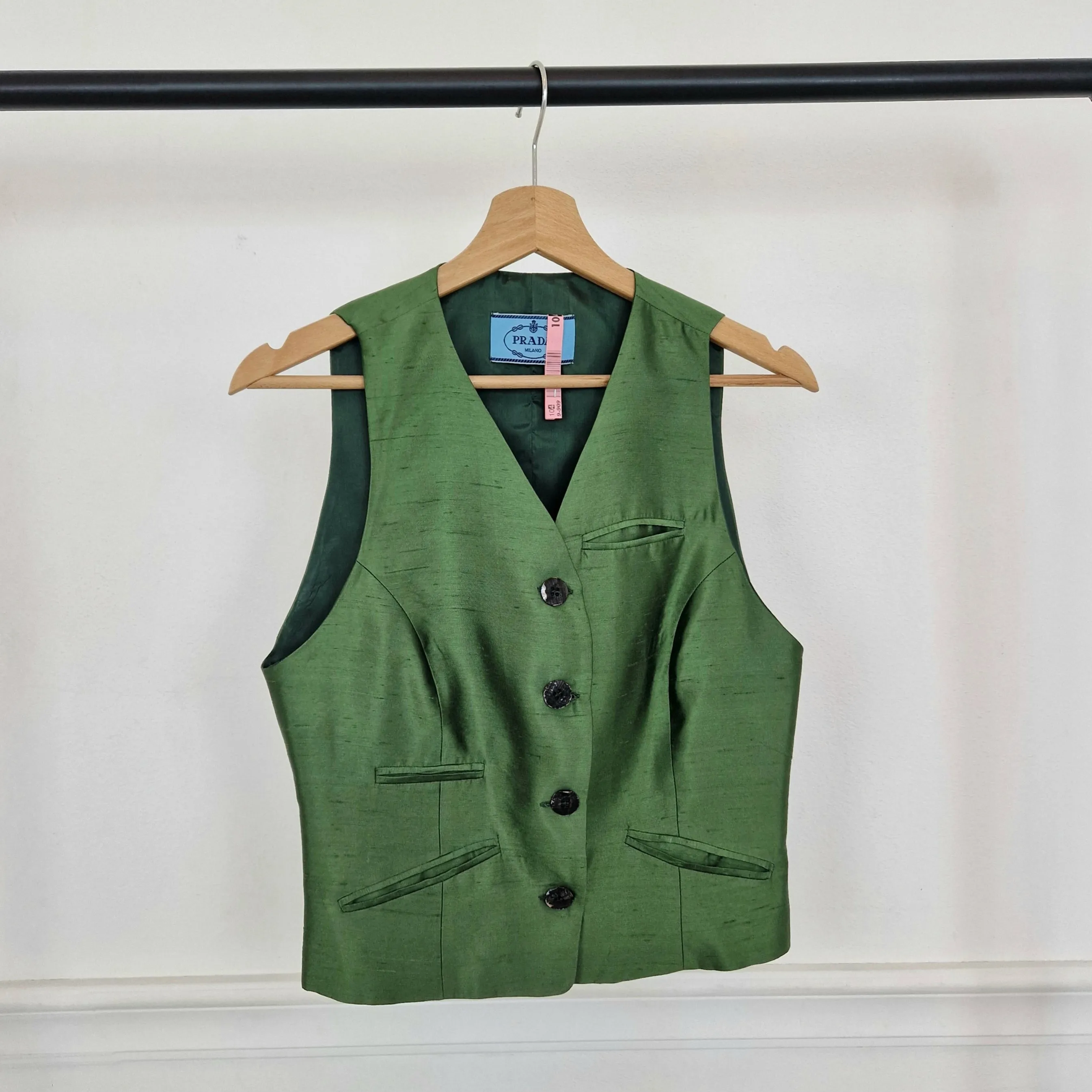 Prada | Gilet vintage seta verde