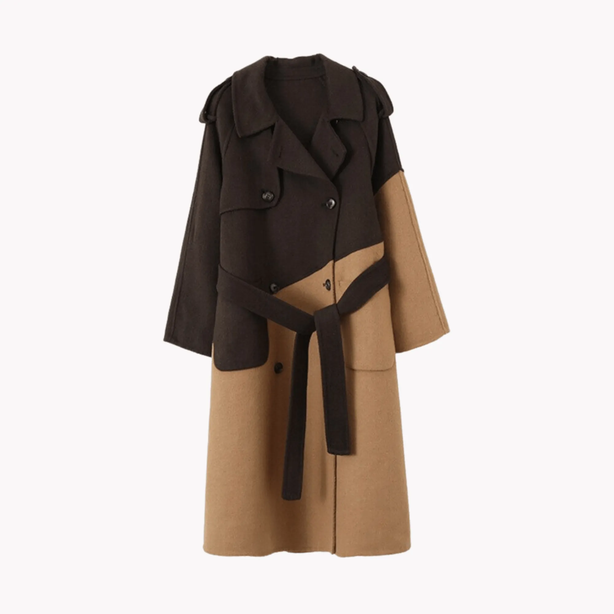 Pre Order:  Two-Tone Oversized Coat