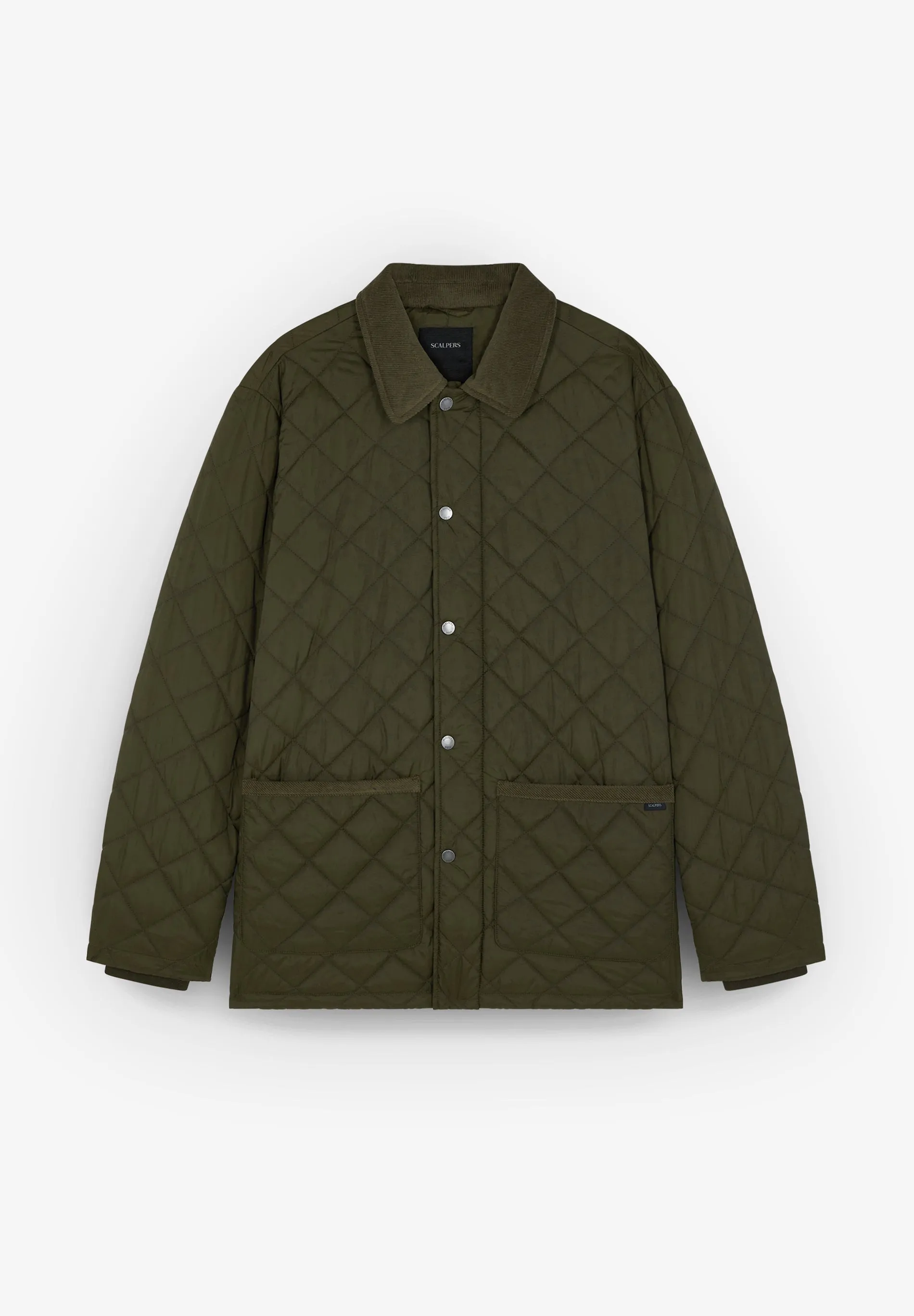 PREMIUM QUILTED JACKET WITH CORDUROY COLLAR