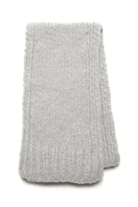 Pyke Knit Scarf in Heather Grey Welfat Cashmere