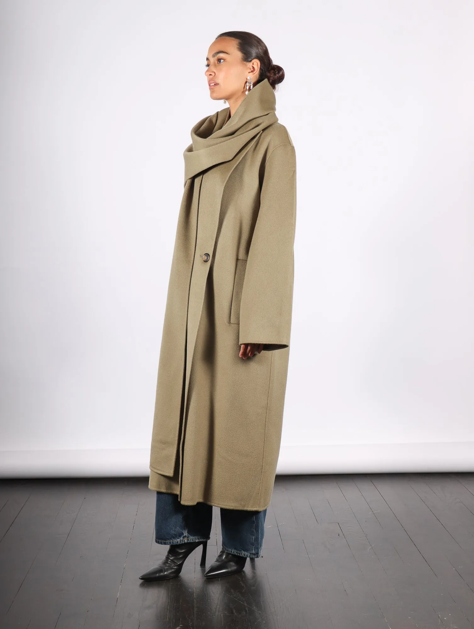 Rego Long Coat in Agate Moss by Rodebjer