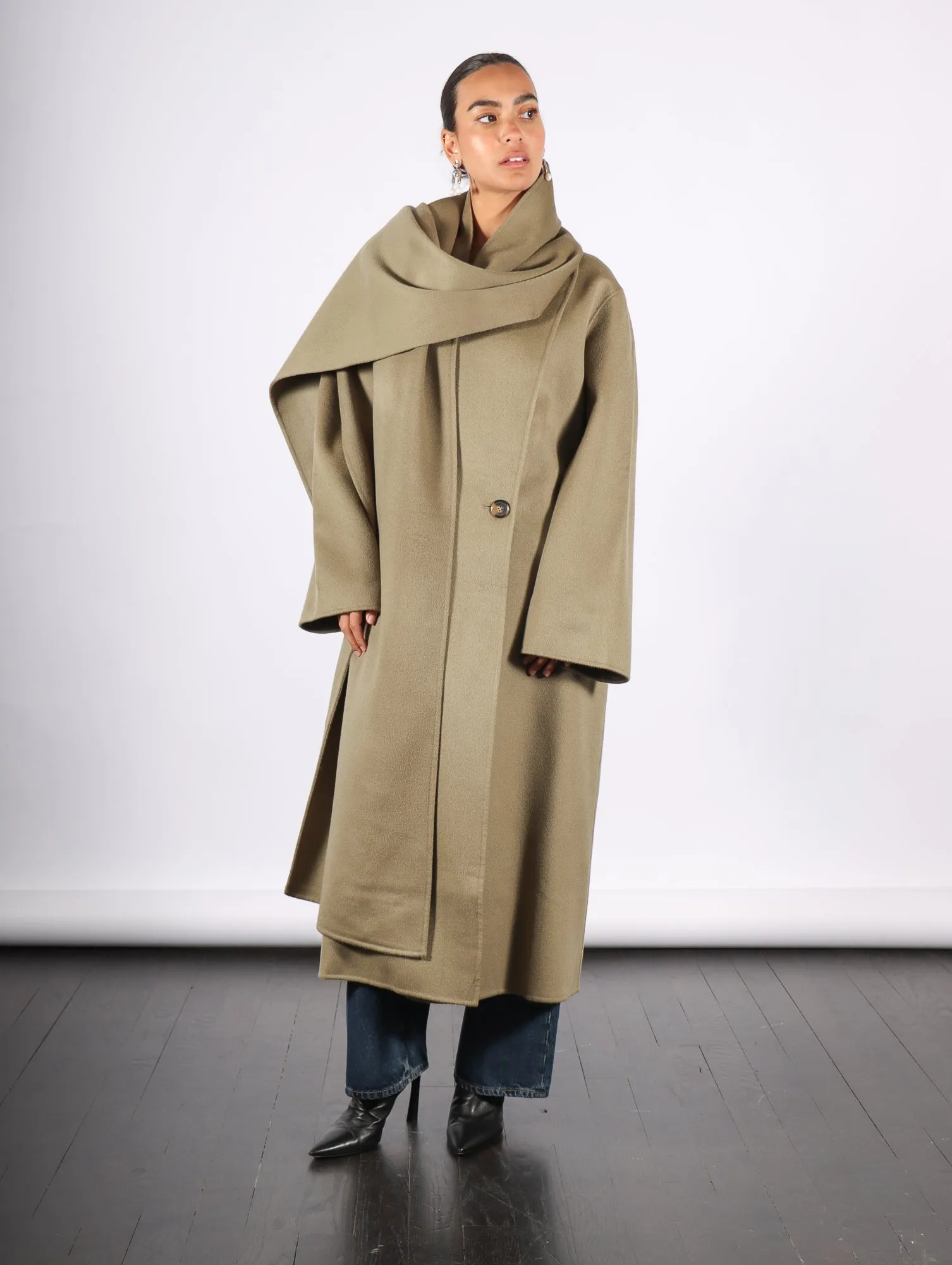 Rego Long Coat in Agate Moss by Rodebjer