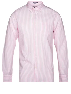 Regular Fit Striped Broadcloth Shirt California Pink