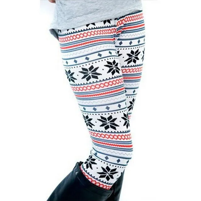 Reindeer snowflake fashion leggings