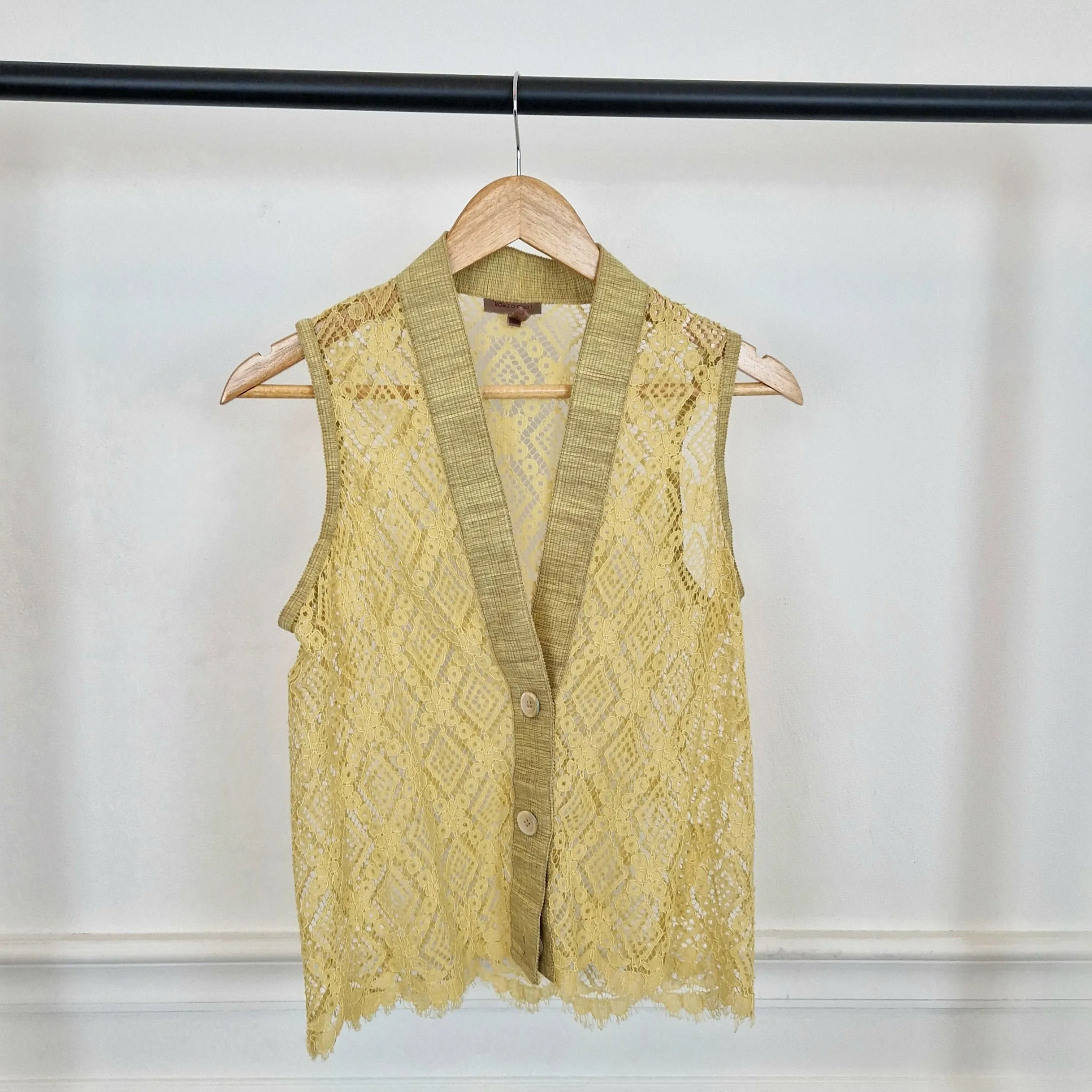 Romeo Gigli | Gilet in pizzo giallo