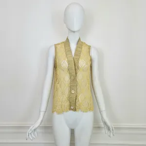 Romeo Gigli | Gilet in pizzo giallo