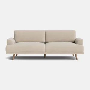 Rosewood Soft Woven Texture 3 Seater Sofa - Quicksand