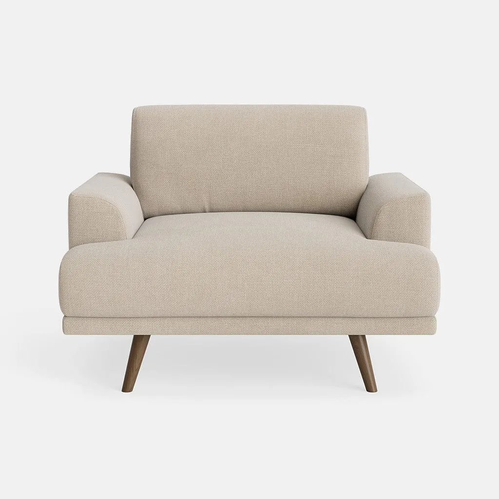 Rosewood Soft Woven Texture Armchair - Quicksand