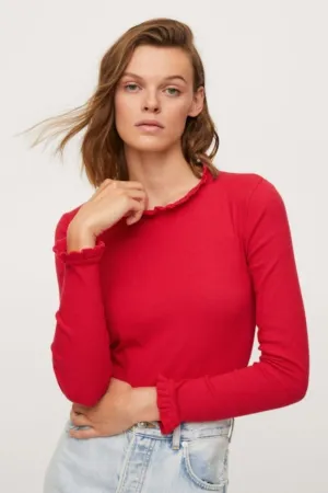 Ruffles Cute Red Top