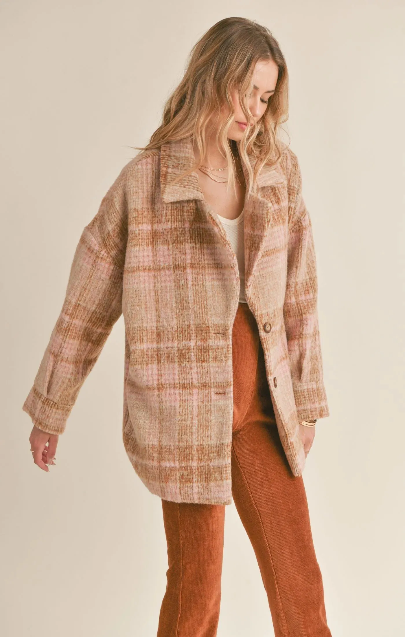 Sadie & Sage Lucy Vintage Fit Plaid Coat