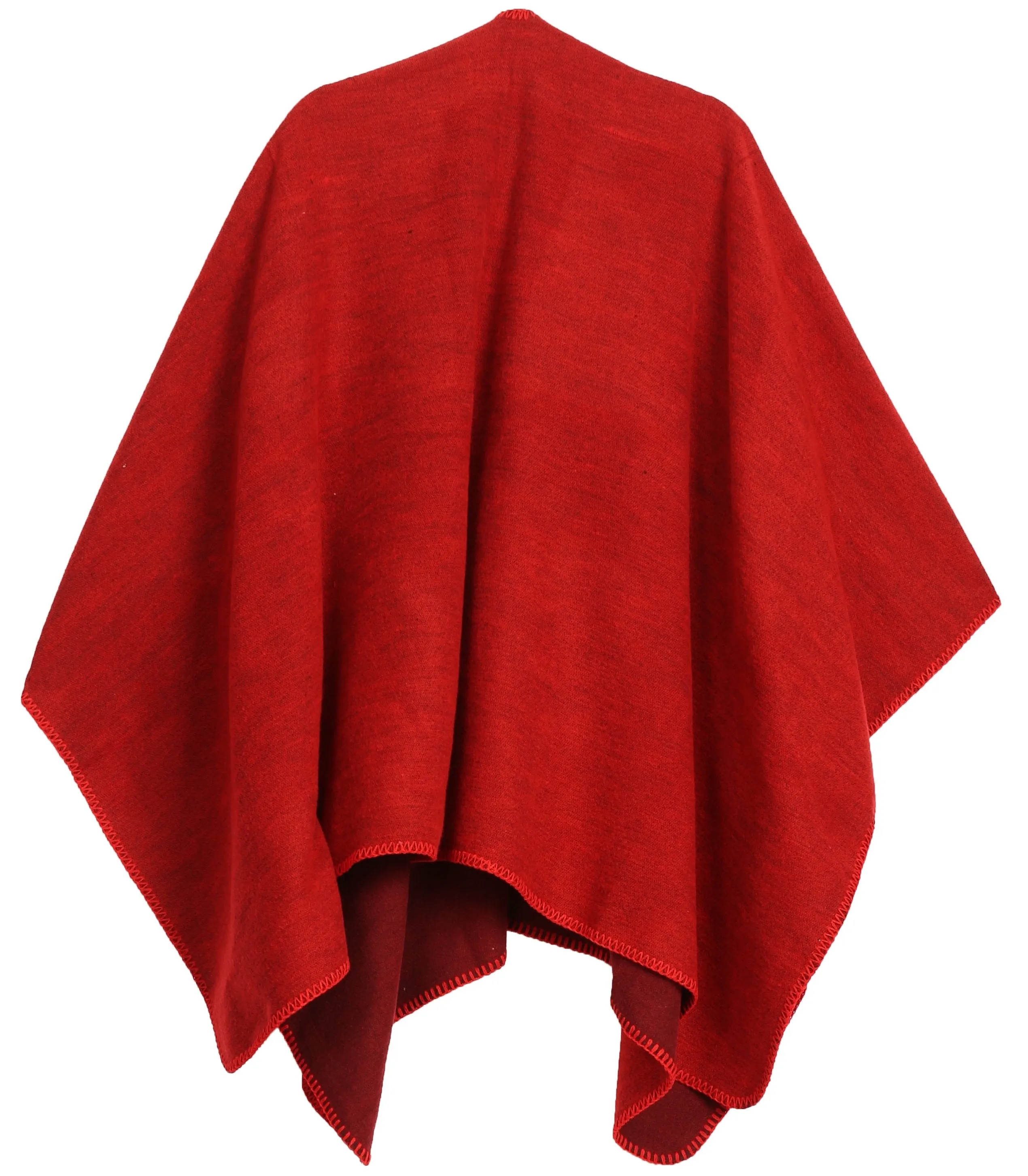 Sakkas Mari Women's Reversible Large Poncho Shawl Wrap Scarf Cape Ruana Blanket