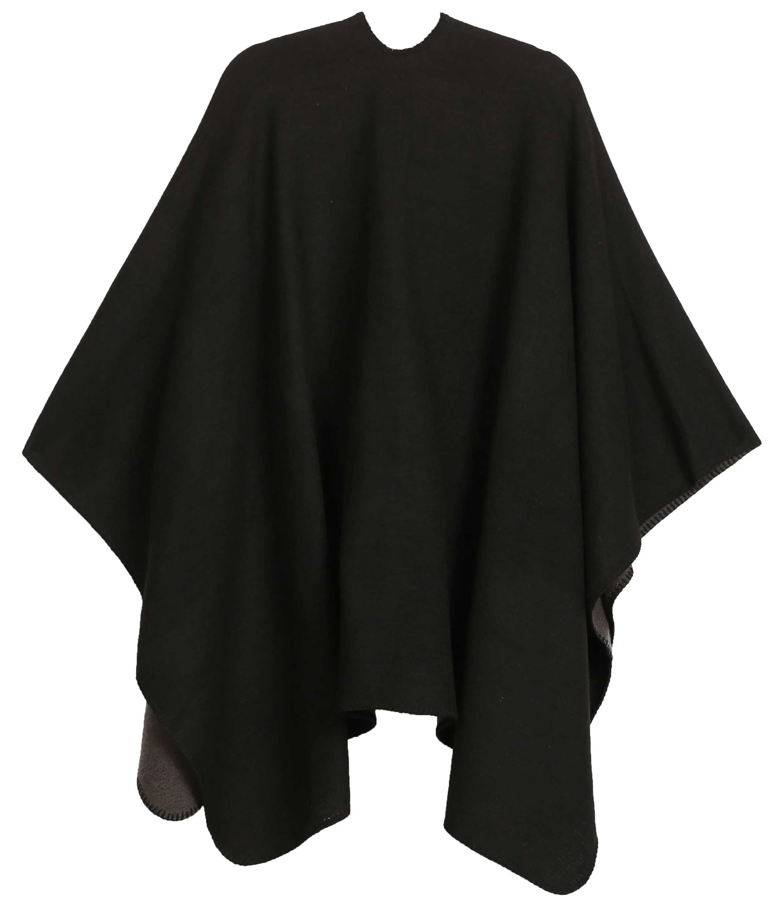 Sakkas Mari Women's Reversible Large Poncho Shawl Wrap Scarf Cape Ruana Blanket