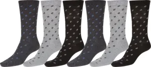 Sakkas Men's Square Cotton Poly Blend Dress Socks Value 6-Pack