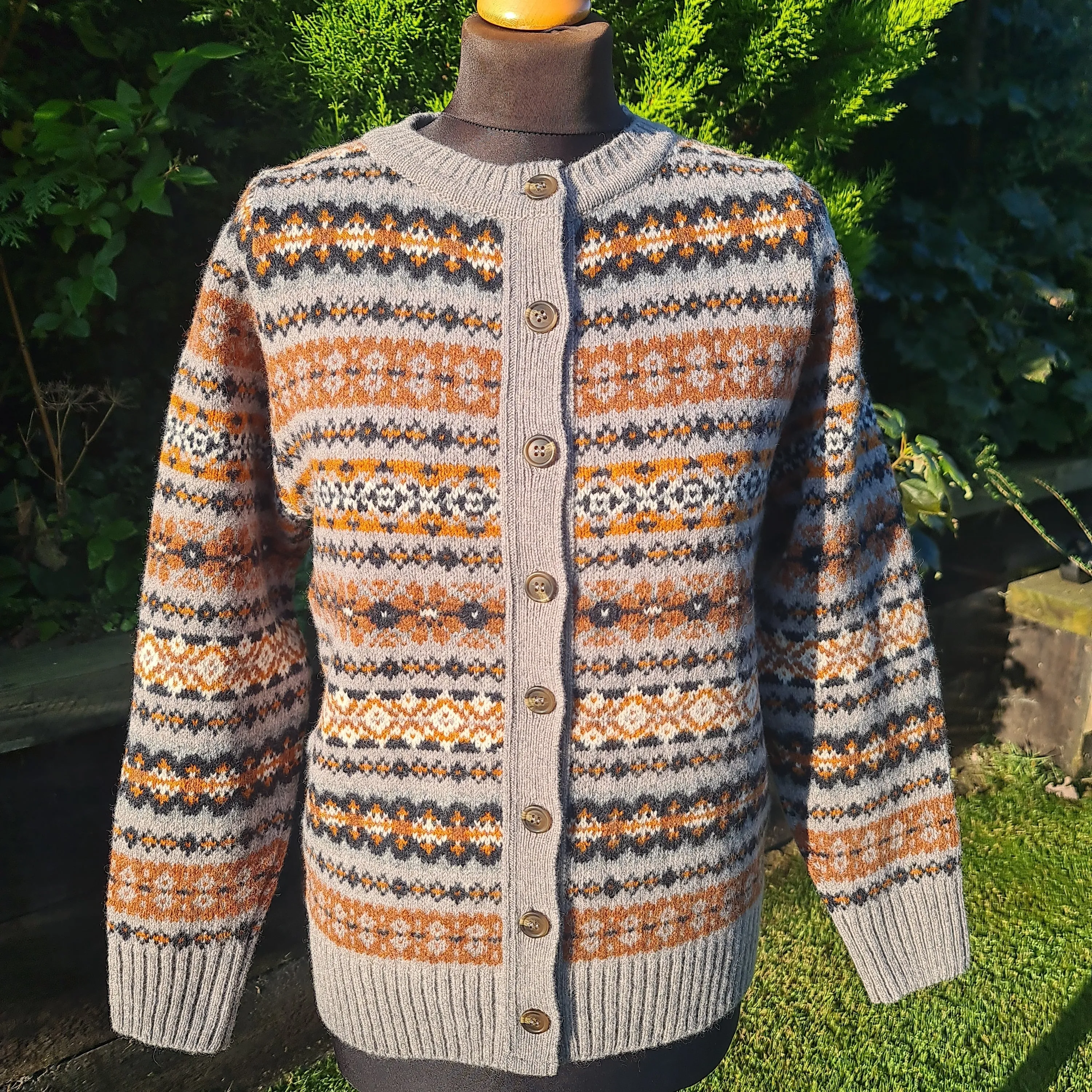 SALE Harley Fairisle Cardigan In Chrome