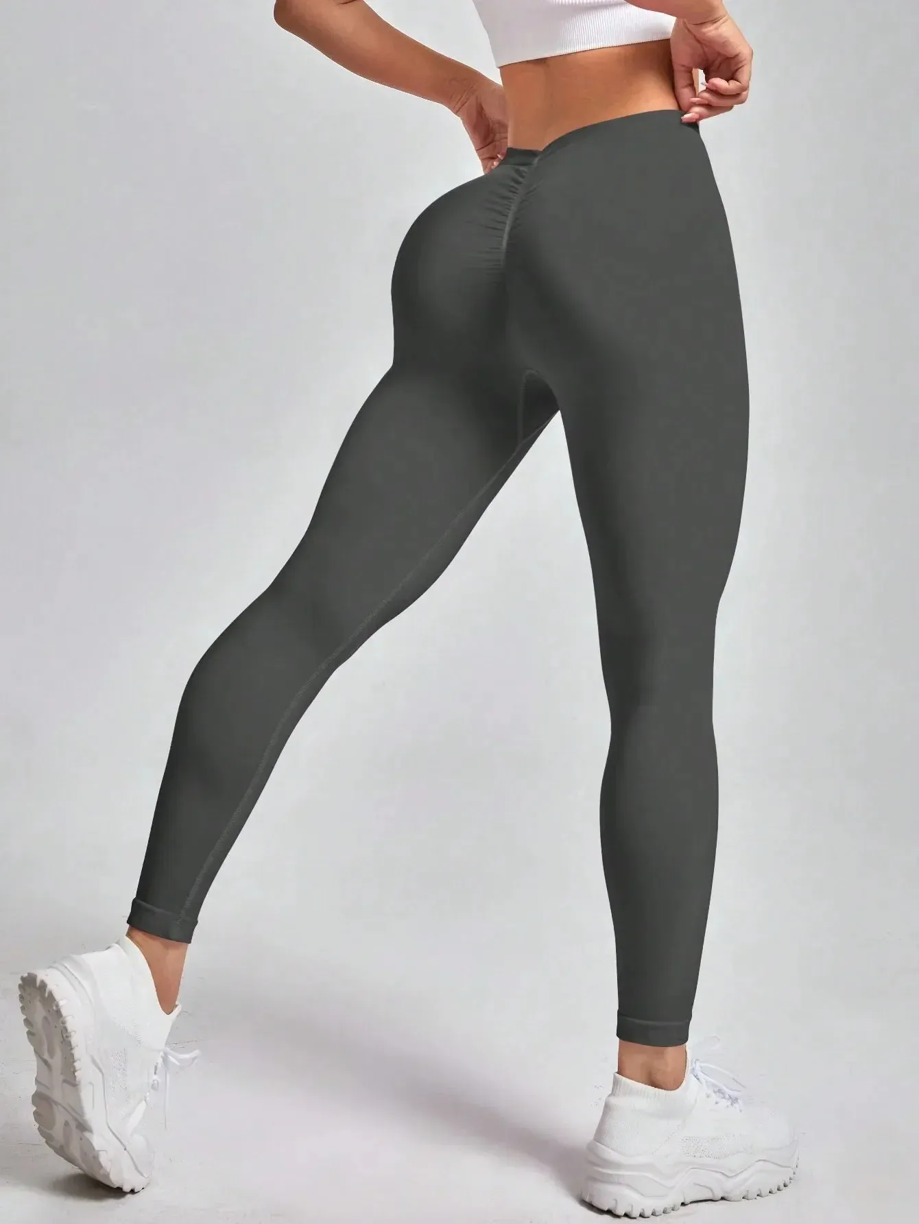 Seamless Gym Yoga Sport Knitted Legging with Scrunch Butt