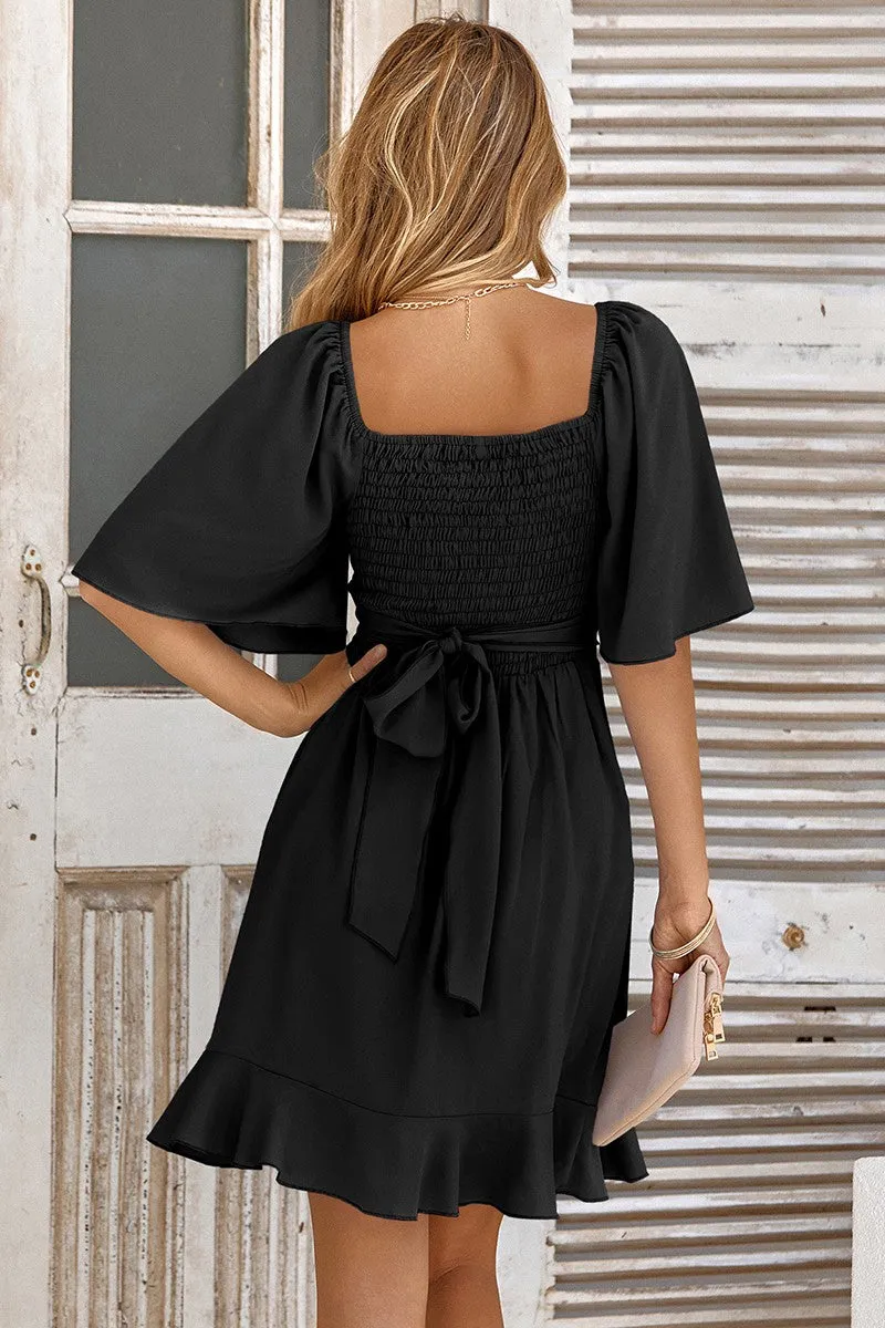 Silky Sweetheart Ruffle Dress