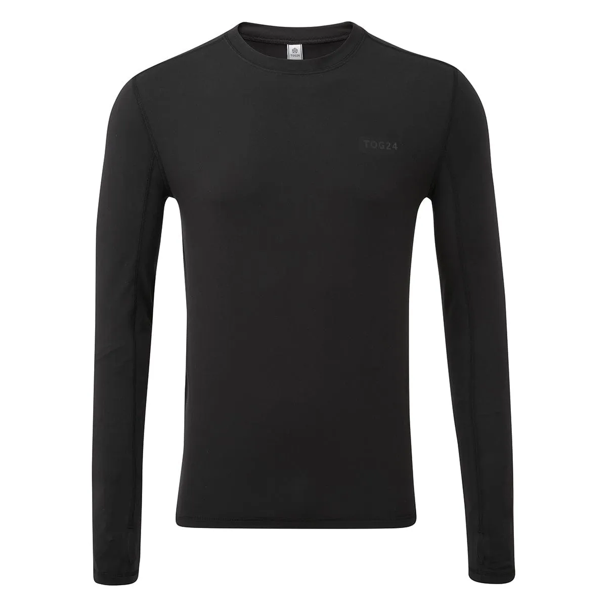 Snowdon Mens Thermal Base Layer Crew Neck - Black