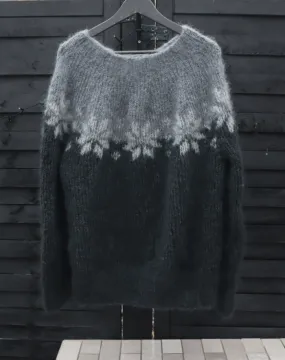 Stjerneranke Mohair Sweater strikkekit