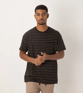 Stripe Rugger Tee Black/Biscuit