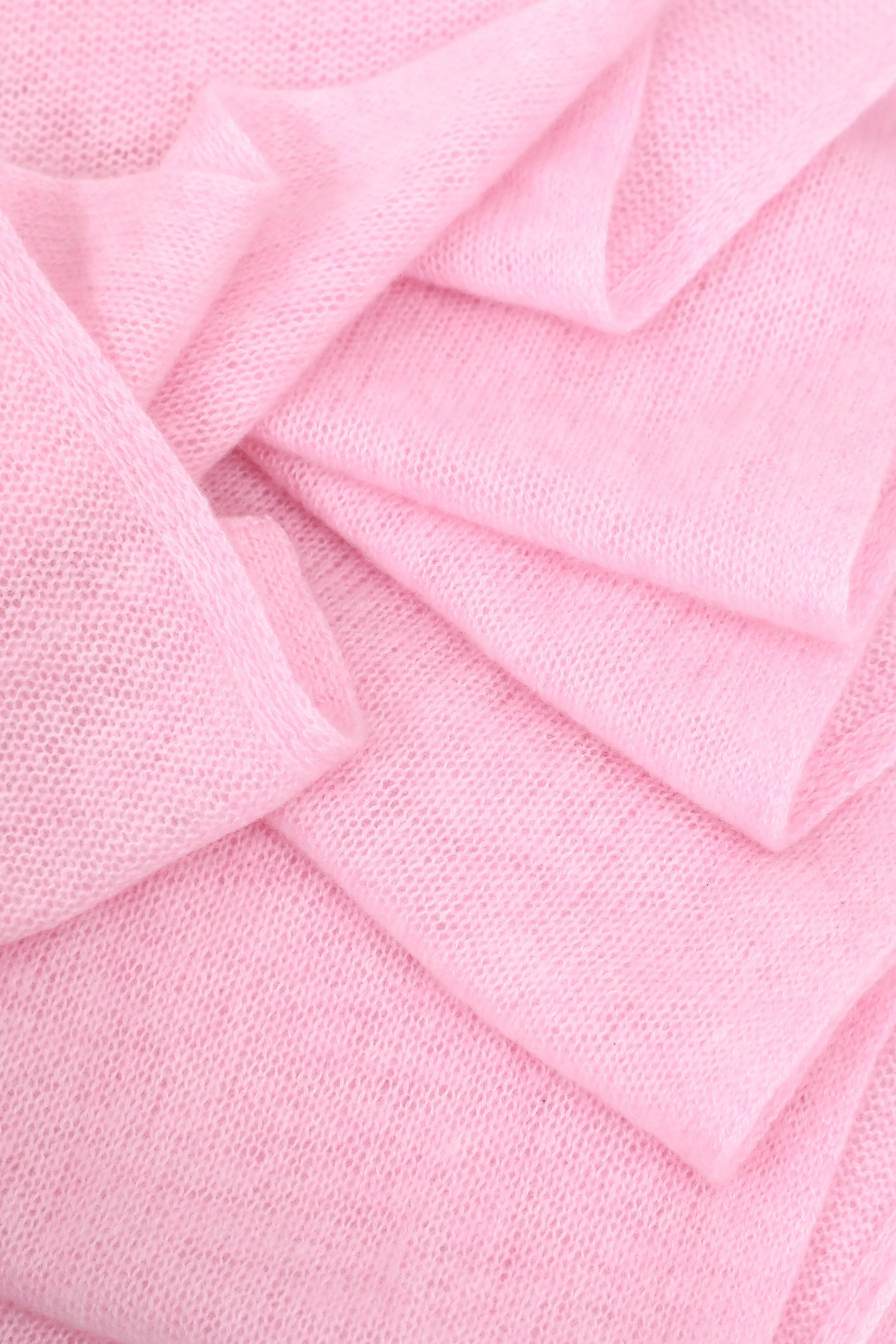 Sustainable Cashmere Lofty Scarf - Light Pink