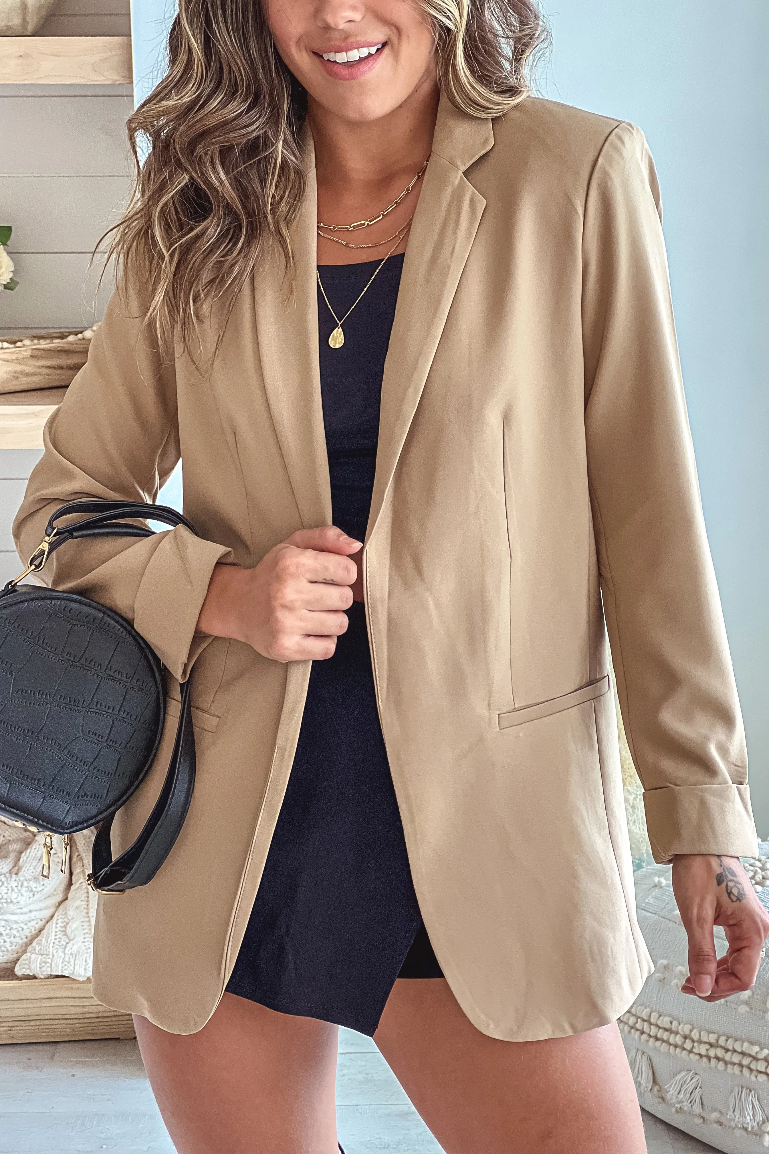 Taupe Oversized Blazer