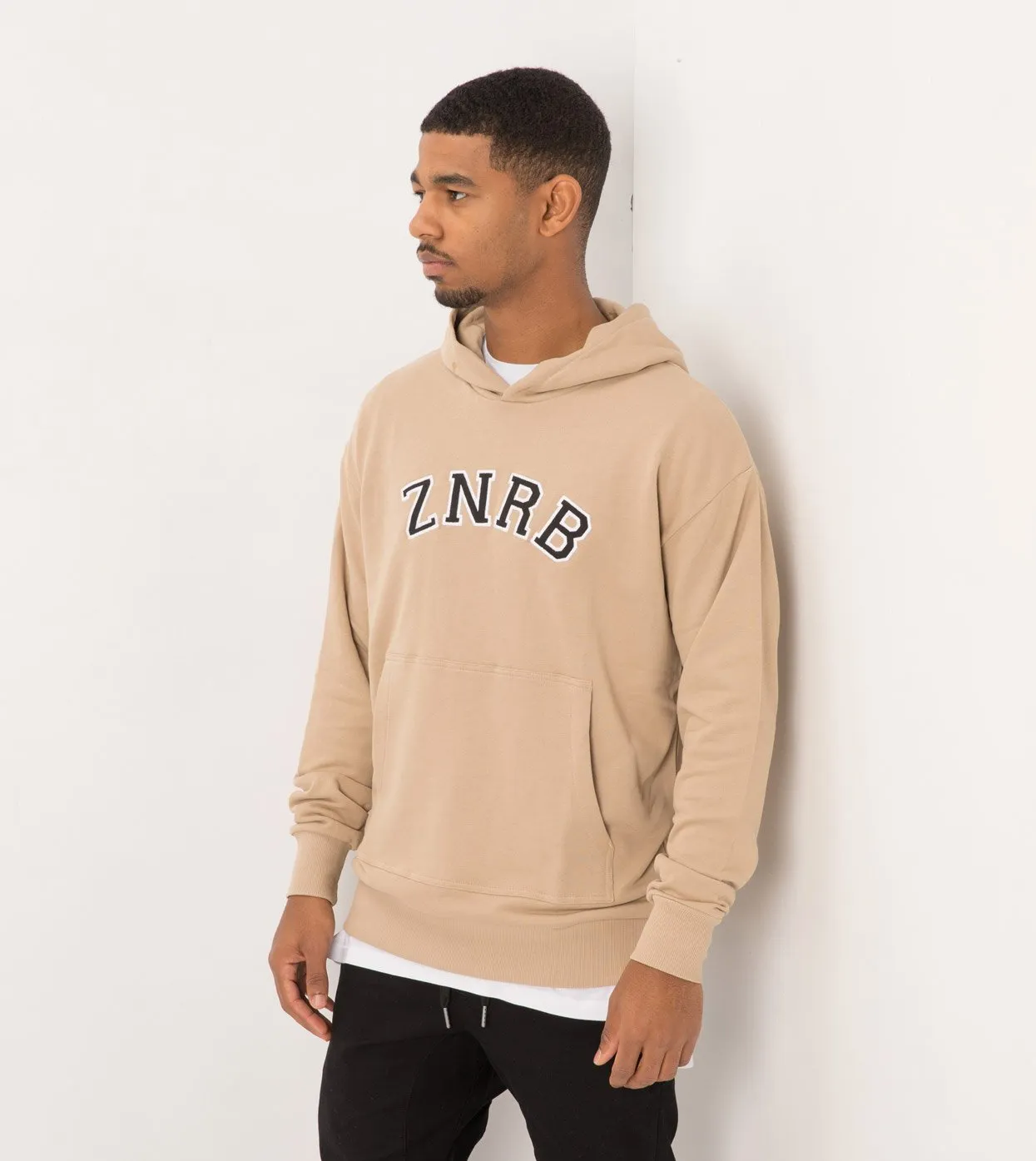 Team Rugger Hood Sweat Beige