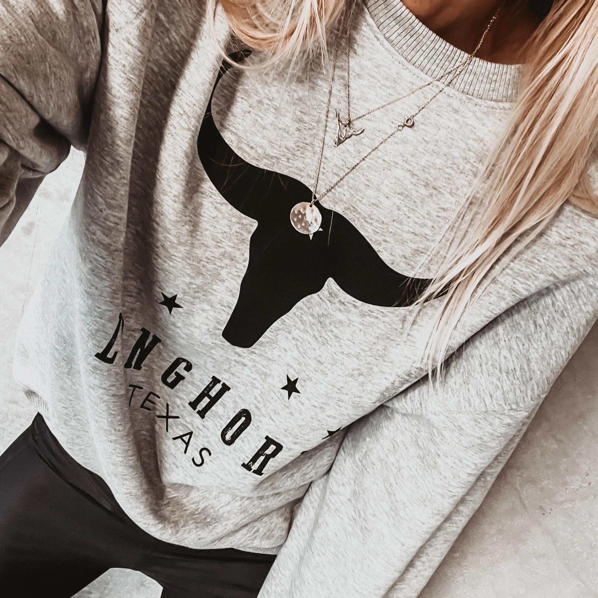 Texas Longhorn bull sweatshirt *super slouchy fit* *NOW JUST HALF PRICE!*