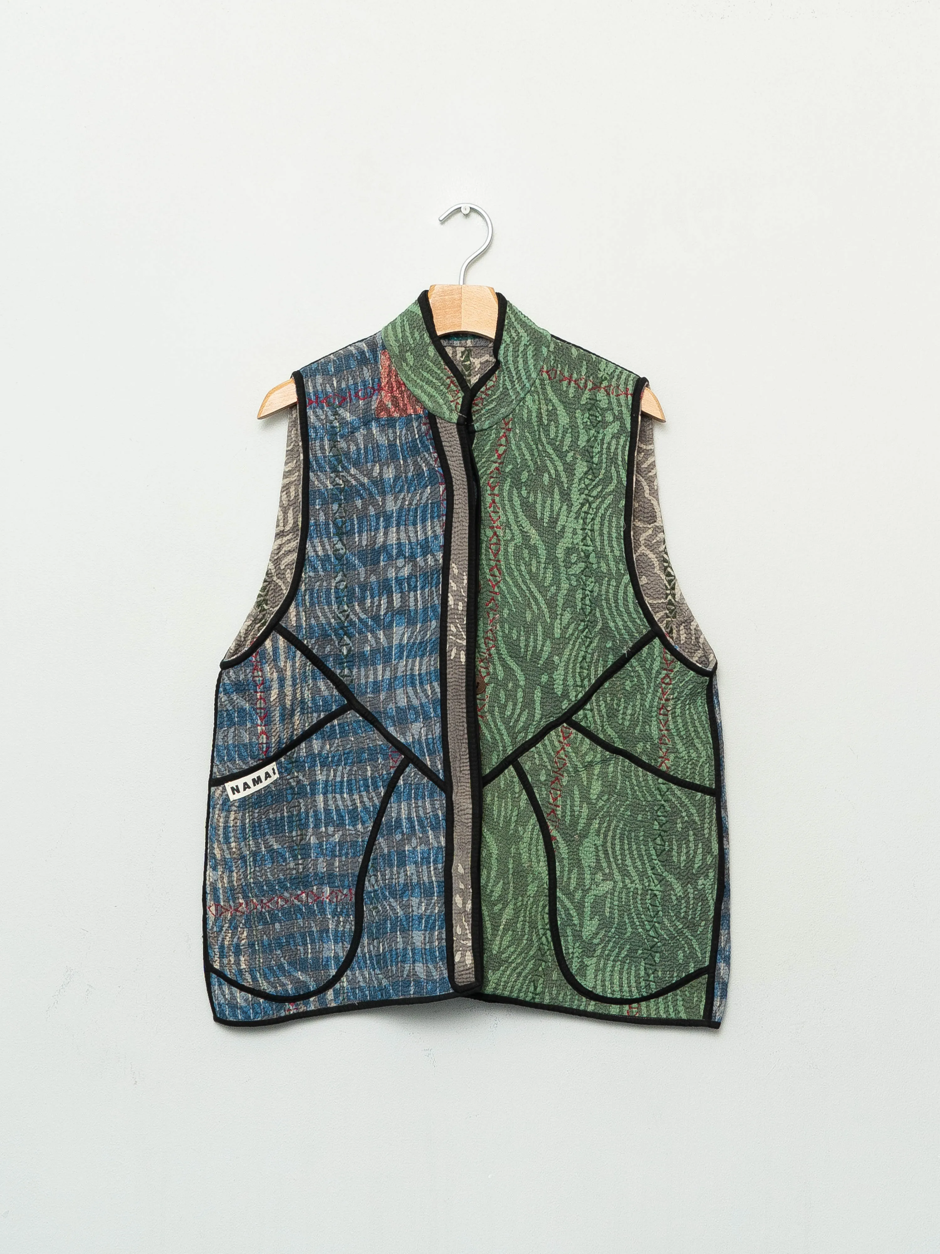 The Ladhiya Quilted Plant Dyed Kantha Vest