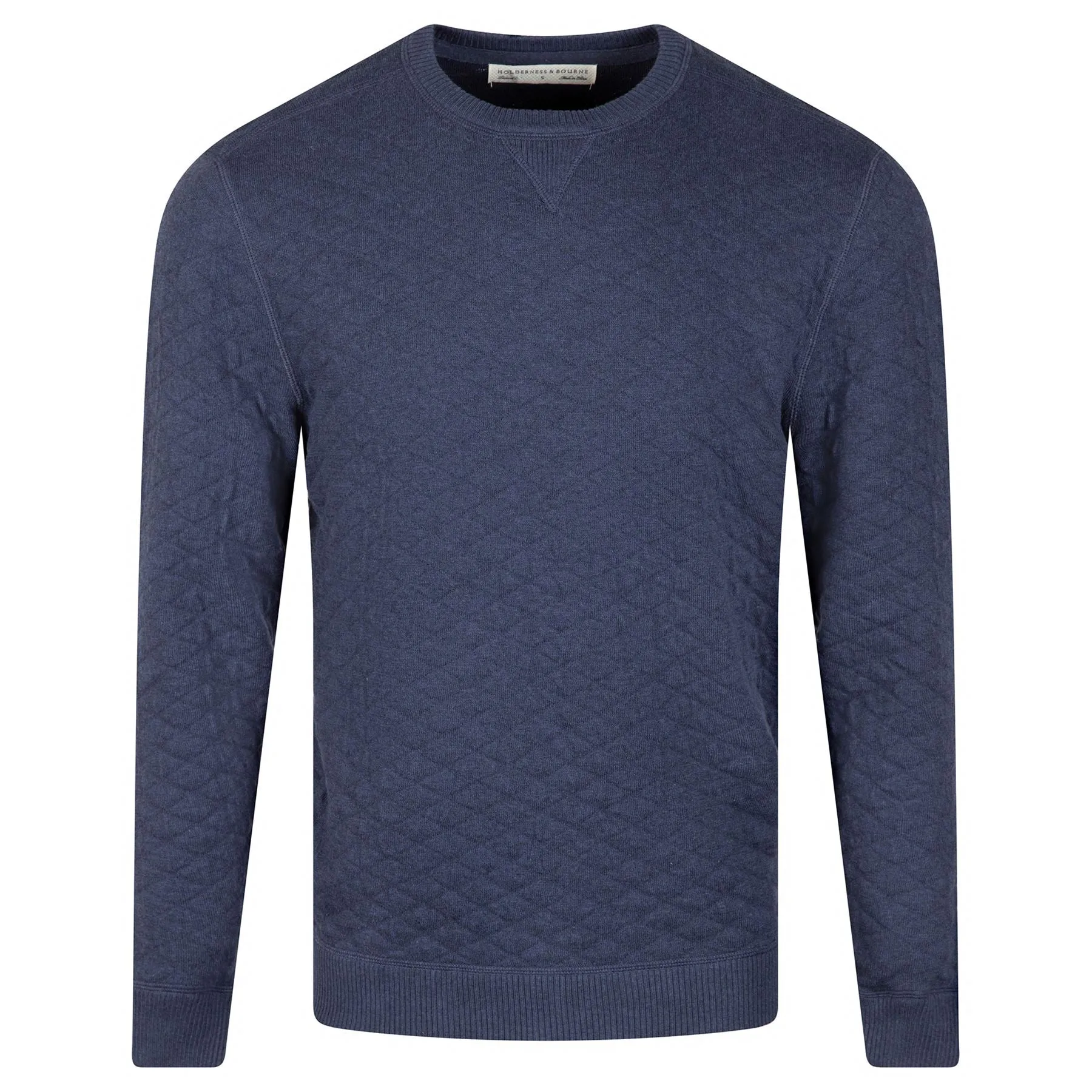 The Ward Crewneck Sweater Heathered Navy - SS24