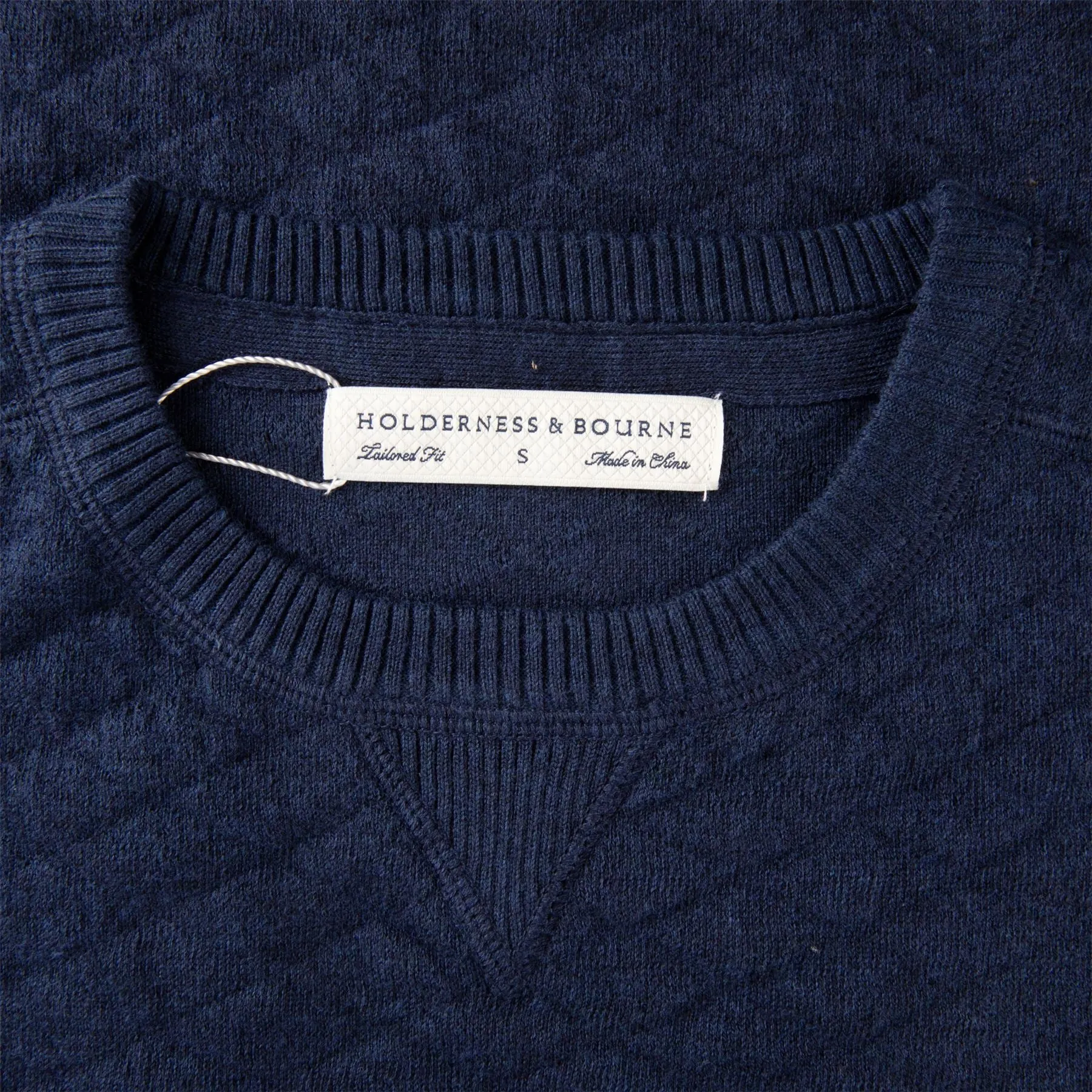 The Ward Crewneck Sweater Heathered Navy - SS24