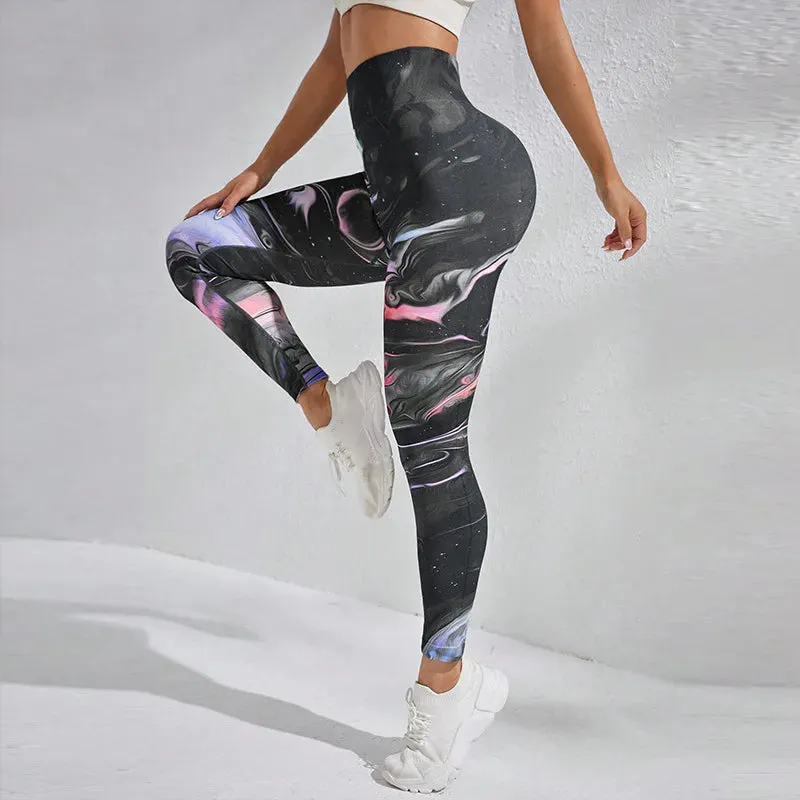 Tie Dye Seamless High Waist Cycling Legging