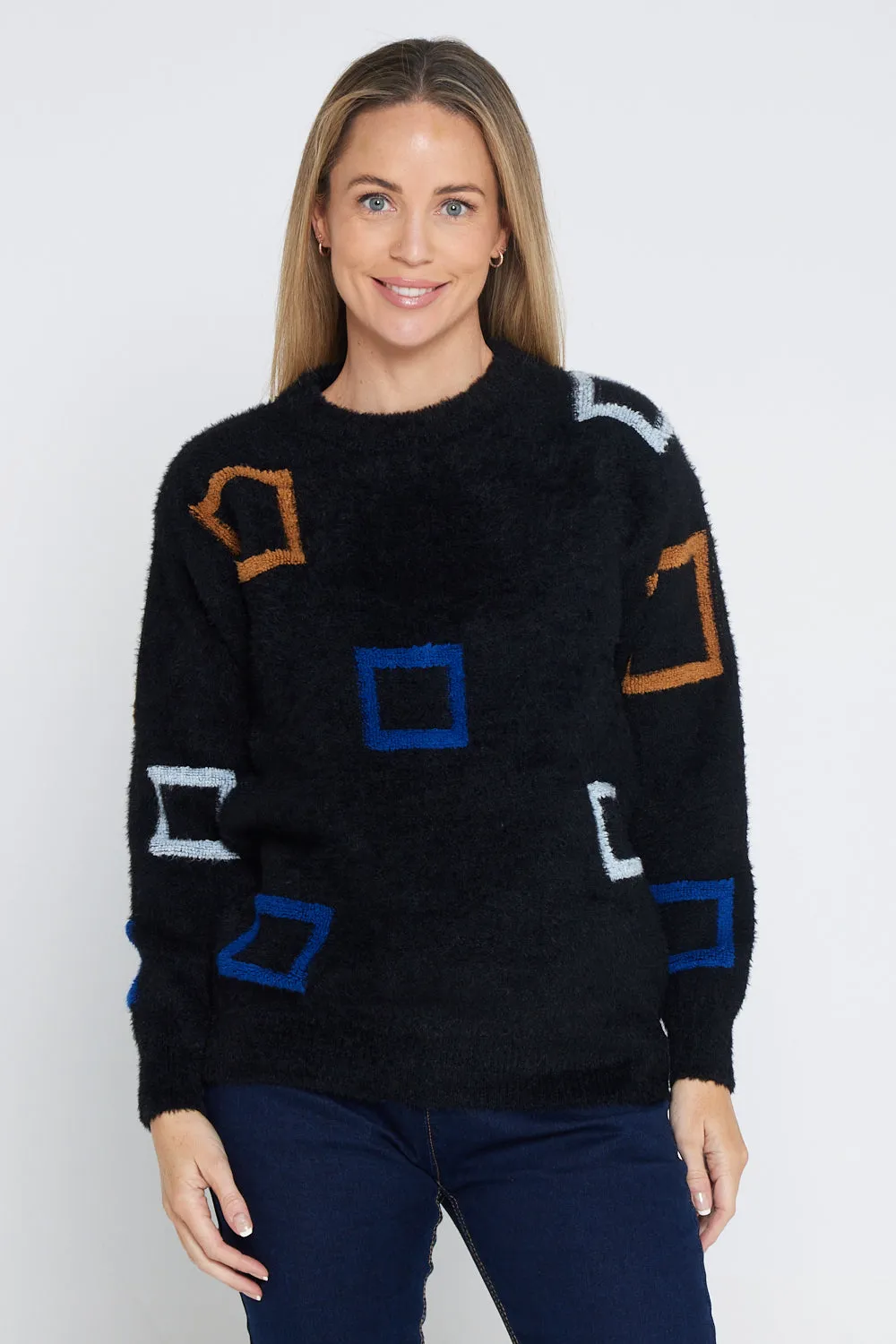 Tobi Jumper - Black Square