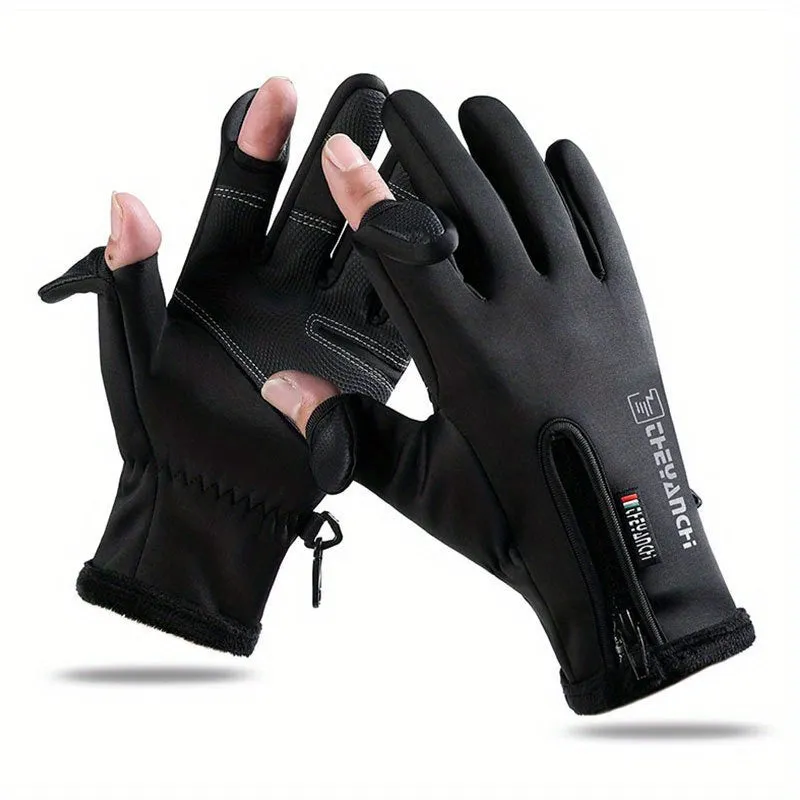 Touchscreen-Compatible Winter Gloves - Windproof, Waterproof & Warm for Cycling, Fishing, Running & Skiing