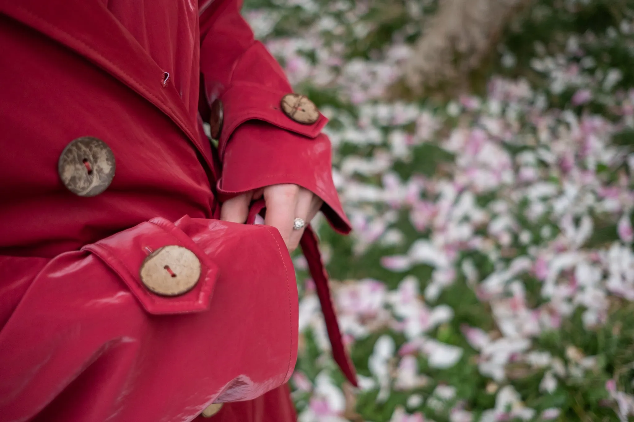 Trench Coat - Burgundy Red