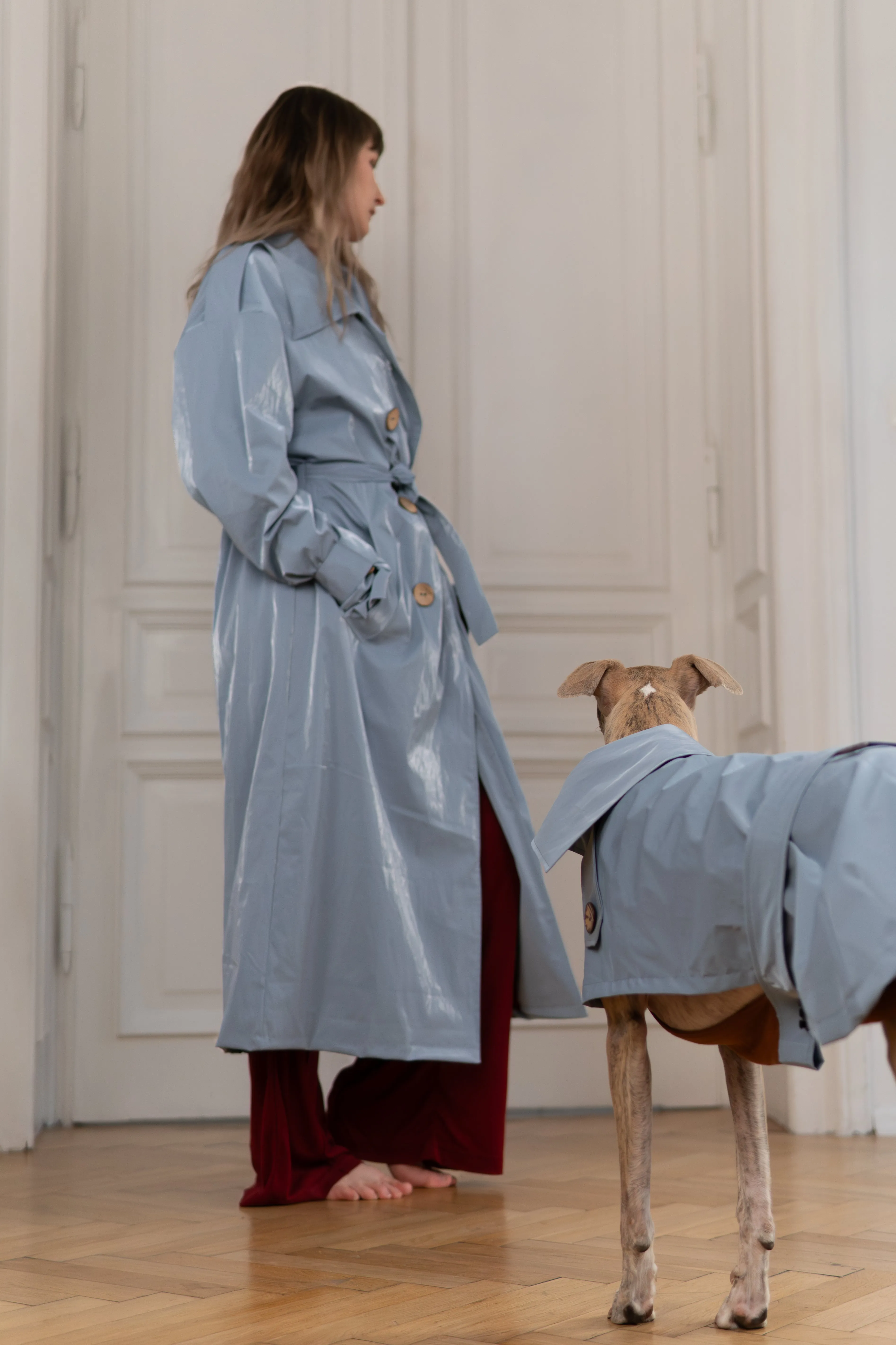 Trench Coat - Light Blue