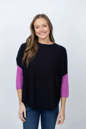 Tyler Boe Sweater in Navy Pink